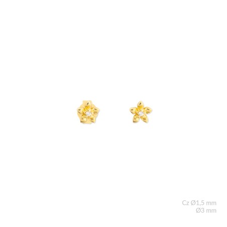 Silver earrings with cubic zirconium