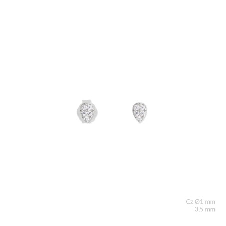 Boucles d'oreilles en Argent avec oxyde de zirconium