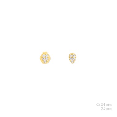 Pendientes de Plata de Ley con circonitas