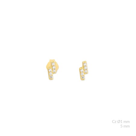 Silver earrings with cubic zirconium