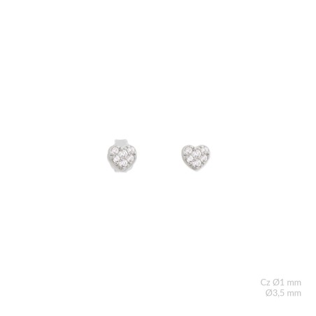 Silver earrings with cubic zirconium