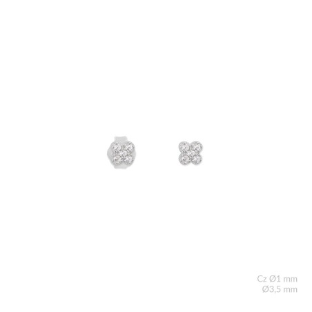 Boucles d'oreilles en Argent avec oxyde de zirconium