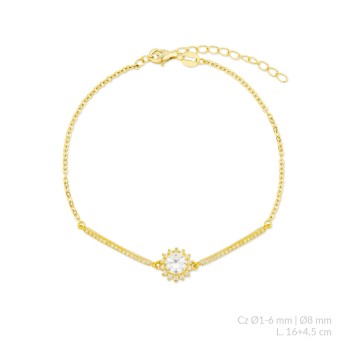 Silver bracelet with cubic...