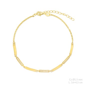 Pulsera de Plata de Ley con...