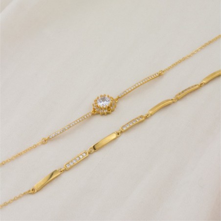 Bracelet en Argent avec oxyde de zirconium