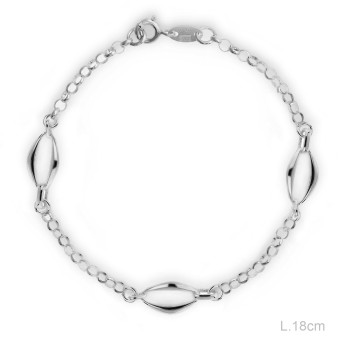 Pulsera Plata Lisa Plateada 2