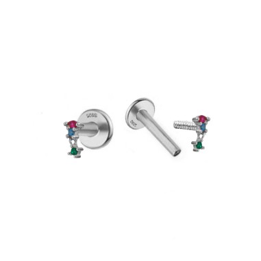 Pendientes Piercing Mini Circ Color