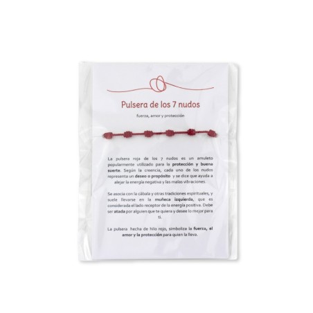 Pulsera de hilo rojo 7 nudos
