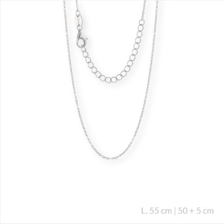 Sterling Silver Chain 55 cm | 50+5 cm extesion chain