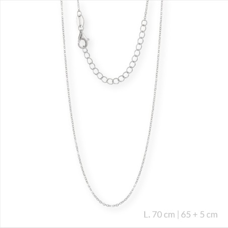 Chaîne en Argent Sterling 70 cm | 65+5 cm de chaîne d'extension