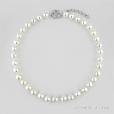 Sautoir en Argent | Ø10 mm | 45+5 cm de chaîne d'extension