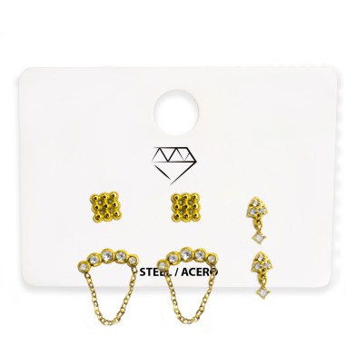 CATALOGUE D'ACIER Boucles d'oreilles en Acier