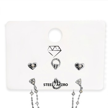 Pack 3 pares Pendientes ACERO