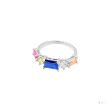 Anillo de Plata de Ley con circonitas