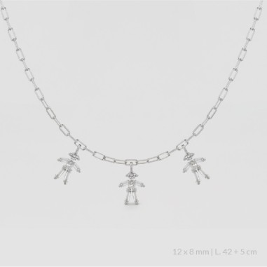 Sautoir en Argent | Fille Fille Fille