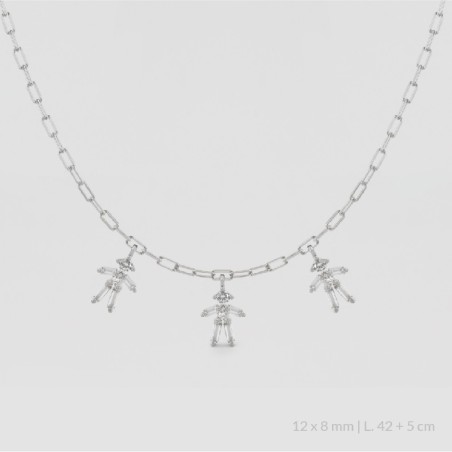 Sautoir en Argent | Fille Fille Fille