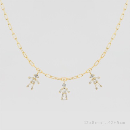 Sautoir en Argent | Fille Garçon Fille