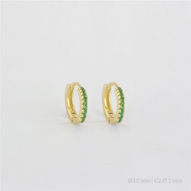 Boucles d'oreilles anneaux en Argent | Ø10 mm