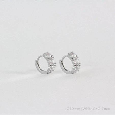 Boucles d'oreilles en Argent | Ø10 mm