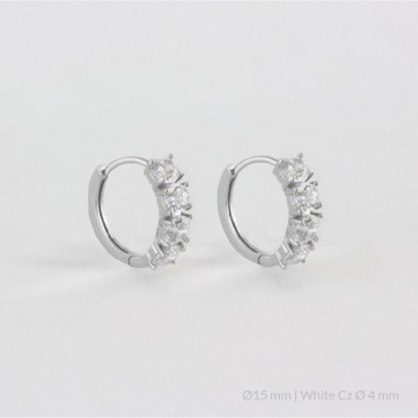 Brincos de Prata Esterlina | Ø15 mm