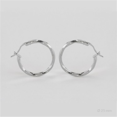 Boucles d'oreilles anneaux en Argent | Ø25 mm