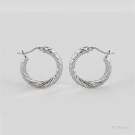 Sterling Silver Hoops | Ø25 mm