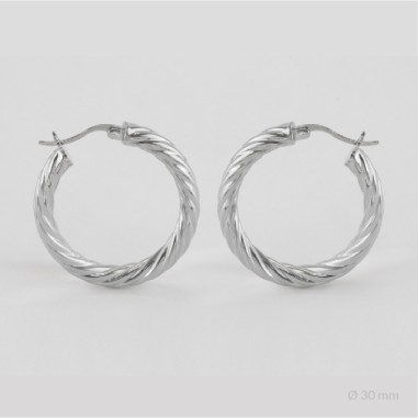 Boucles d'oreilles anneaux en Argent | Ø30 mm