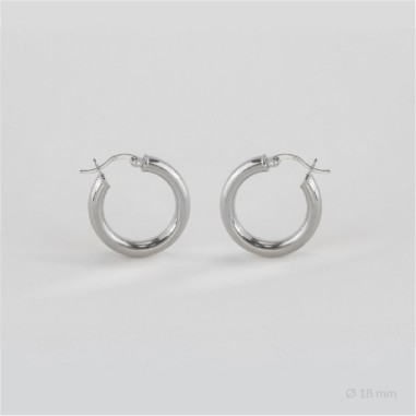 Boucles d'oreilles anneaux en Argent | Ø18 mm
