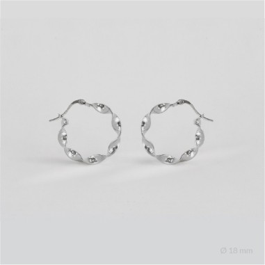 Boucles d'oreilles anneaux en Argent | Ø18 mm