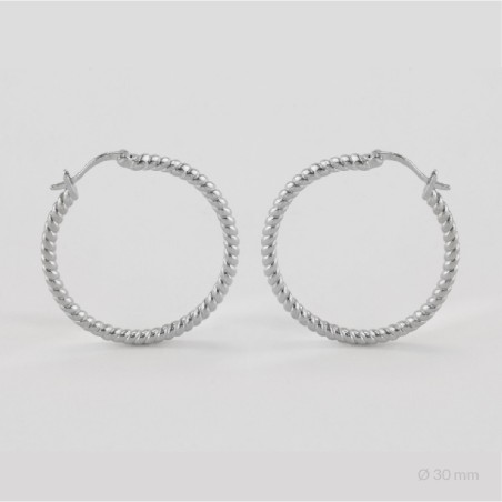 Sterling Silver Hoops | Ø30 mm