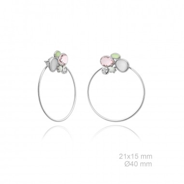 Pendientes Aro Desm. Piedra