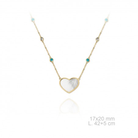 Collier en argent avec zirconite sertis