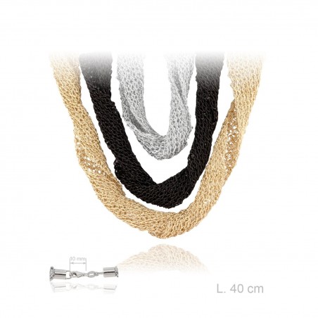 Sautoir en lurex, longueur: 40 cm