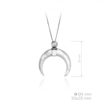 Silver Necklaces with Mother of Pearl 