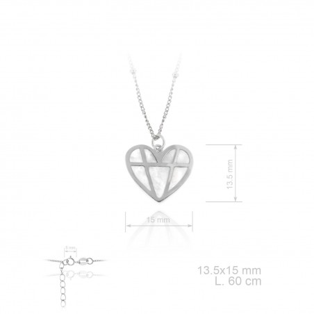 Gargantilla Corazón nácar