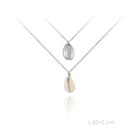 Silver Necklaces with Mother of Pearl 