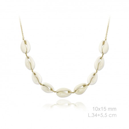 Gargantilla dorada conchas