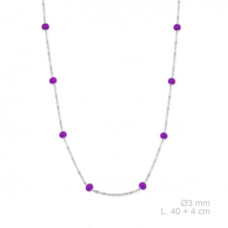 Gargantilla Bolitas esmalte Moradas