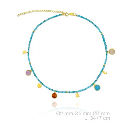 Garg. Turquesa P.Color Mix Dor.