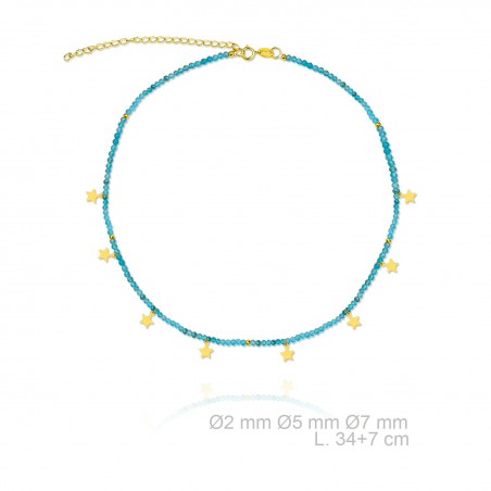 Garg. Turquesa Estrellas Dorada