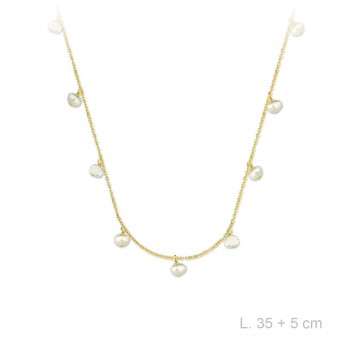 Garg, Choker Perlas Dorado
