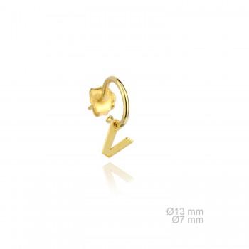 Pendientes Inicial Lisa "V"...