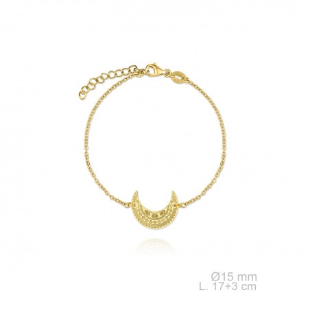 Pulsera cadena Colecc. Azteca Dorada