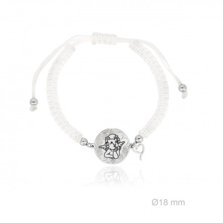 Pulsera de Plata de Ley y macramé