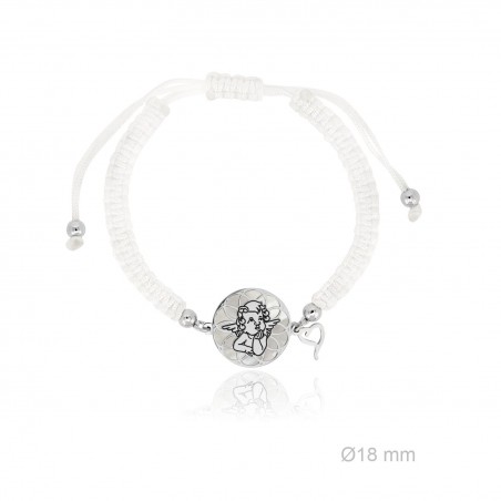 Pulsera de Plata de Ley y macramé