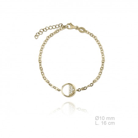 Pulsera Karma mitad circ dorada