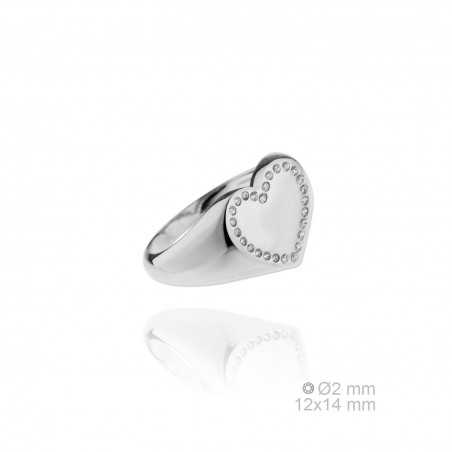 Sortija Sello Corazón Circ