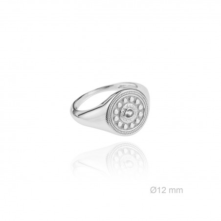 Anel de Prata Esterlina e Zircônia