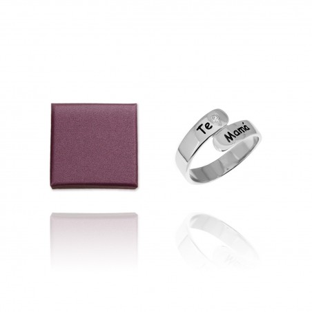 Anel de Prata Esterlina e Zircônia