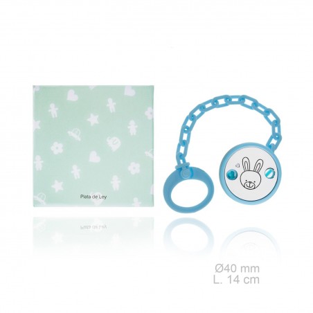 Silver Pacifier with resin clip